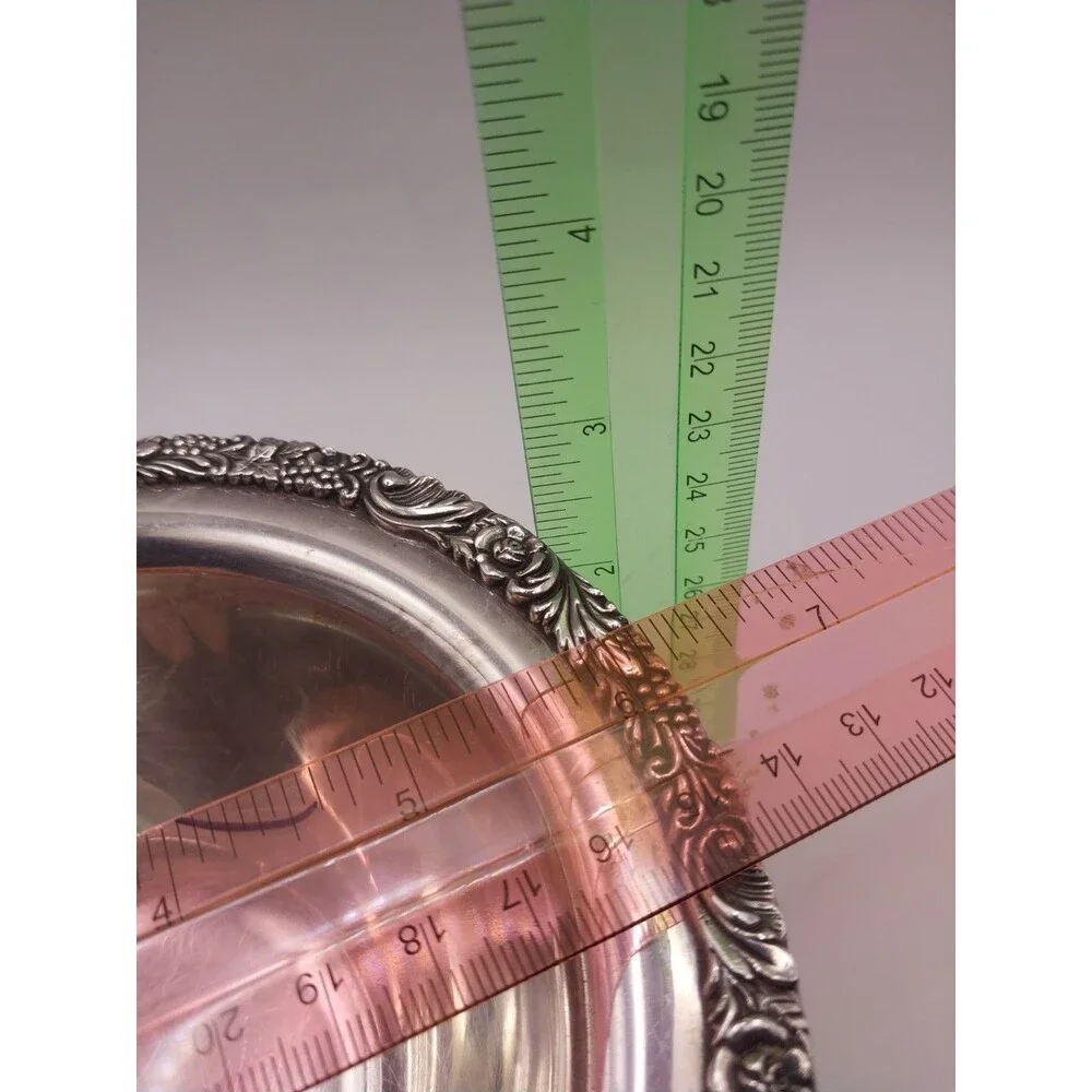 Antique EGW&S 1035 Silver Plated Bowl EG Webster & Son Floral Ornate Vintage
